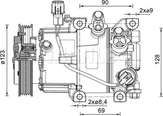 MAHLE ACP 1465 000P - Компресор, кондиціонер autozip.com.ua