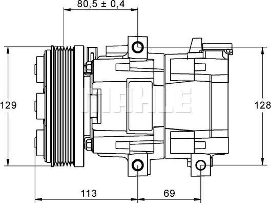 MAHLE ACP 88 000P - Компресор, кондиціонер autozip.com.ua