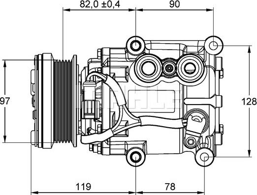 MAHLE ACP 22 000P - Компресор, кондиціонер autozip.com.ua