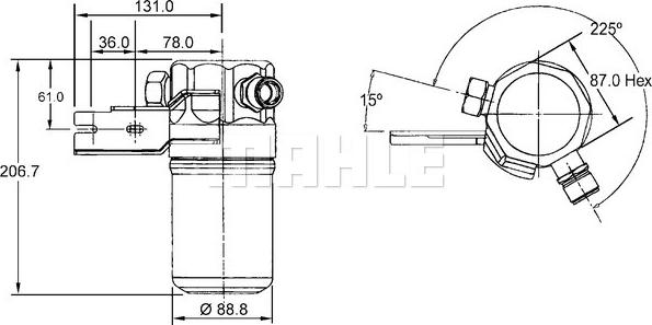MAHLE AD 42 000S - Осушувач, кондиціонер autozip.com.ua
