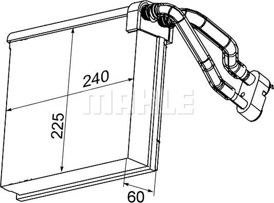 MAHLE AE 94 000P - Випарник, кондиціонер autozip.com.ua