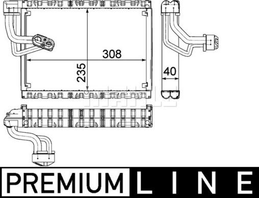 MAHLE AE 90 000P - Випарник, кондиціонер autozip.com.ua