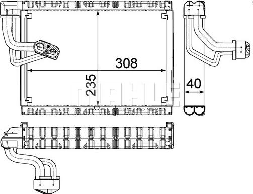 MAHLE AE 90 000P - Випарник, кондиціонер autozip.com.ua