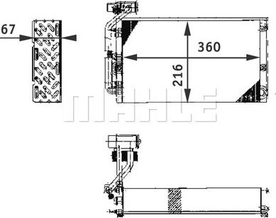 MAHLE AE 61 000P - Випарник, кондиціонер autozip.com.ua