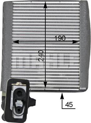 MAHLE AE 119 000P - Випарник, кондиціонер autozip.com.ua