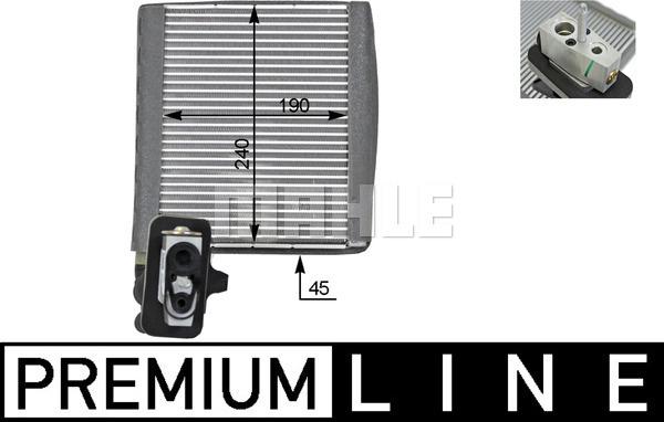 MAHLE AE 119 000P - Випарник, кондиціонер autozip.com.ua