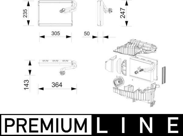 MAHLE AE 269 000P - Випарник, кондиціонер autozip.com.ua