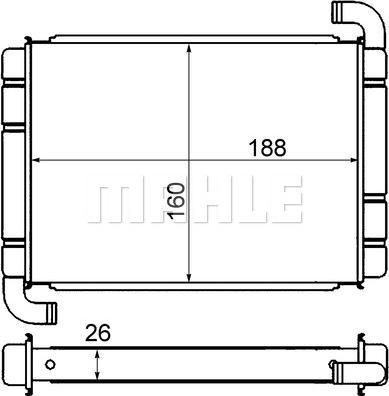 MAHLE AH 9 000S - Теплообмінник, опалення салону autozip.com.ua