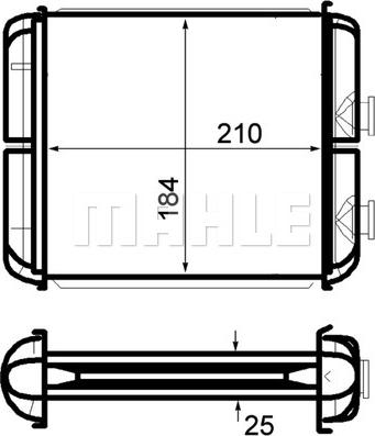 MAHLE AH 41 000P - Теплообмінник, опалення салону autozip.com.ua