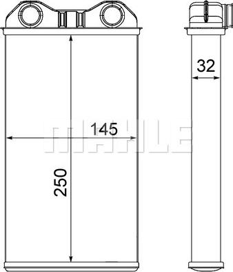 MAHLE AH 14 000S - Теплообмінник, опалення салону autozip.com.ua