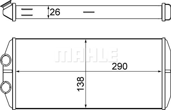 MAHLE AH 15 000S - Теплообмінник, опалення салону autozip.com.ua