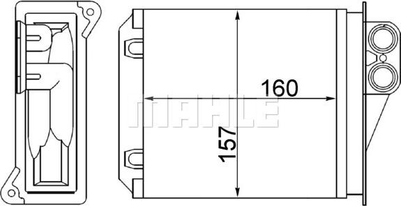 MAHLE AH 168 000S - Теплообмінник, опалення салону autozip.com.ua