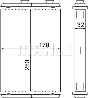 MAHLE AH 10 000S - Теплообмінник, опалення салону autozip.com.ua