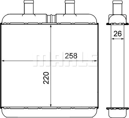 MAHLE AH 11 000S - Теплообмінник, опалення салону autozip.com.ua