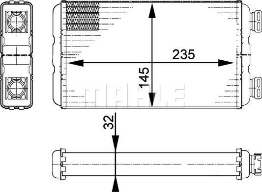 MAHLE AH 138 000P - Теплообмінник, опалення салону autozip.com.ua