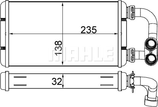 MAHLE AH 84 000S - Теплообмінник, опалення салону autozip.com.ua