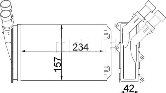 MAHLE AH 83 000S - Теплообмінник, опалення салону autozip.com.ua