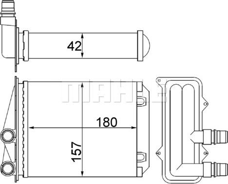 MAHLE AH 246 000S - Теплообмінник, опалення салону autozip.com.ua