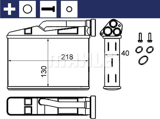 MAHLE AH 240 000S - Теплообмінник, опалення салону autozip.com.ua