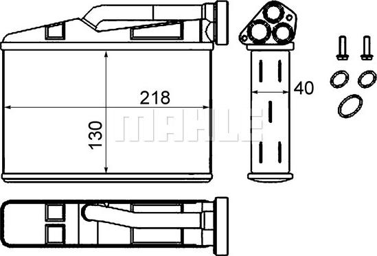 MAHLE AH 240 000S - Теплообмінник, опалення салону autozip.com.ua