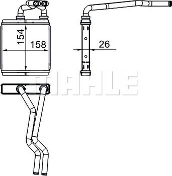 MAHLE AH 267 000S - Теплообмінник, опалення салону autozip.com.ua