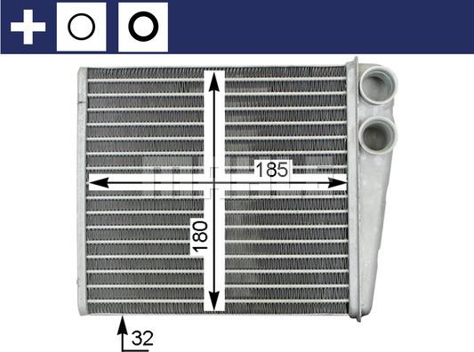 MAHLE AH 208 000S - Теплообмінник, опалення салону autozip.com.ua