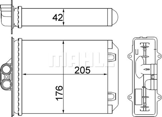 MAHLE AH 216 000S - Теплообмінник, опалення салону autozip.com.ua