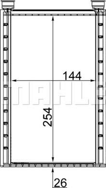 MAHLE AH 224 000S - Теплообмінник, опалення салону autozip.com.ua