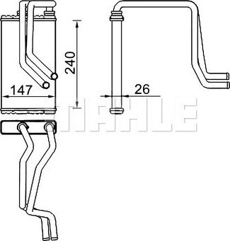 MAHLE AH 271 000S - Теплообмінник, опалення салону autozip.com.ua