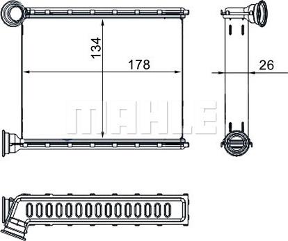 MAHLE AH 272 000S - Теплообмінник, опалення салону autozip.com.ua