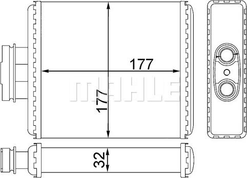MAHLE AH 75 000S - Теплообмінник, опалення салону autozip.com.ua
