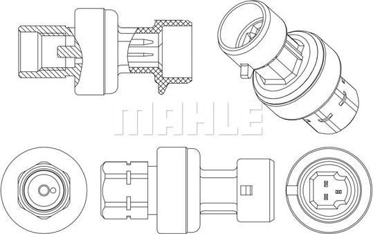 MAHLE ASE 4 000P - Пневматичний вимикач, кондиціонер autozip.com.ua
