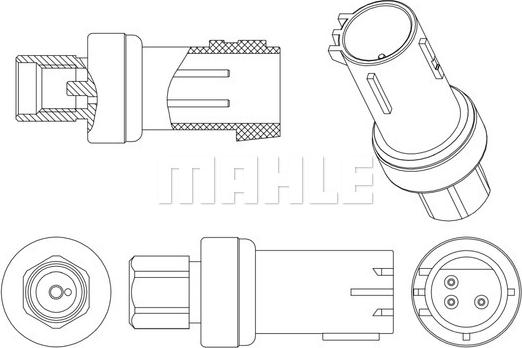MAHLE ASE 5 000P - Пневматичний вимикач, кондиціонер autozip.com.ua