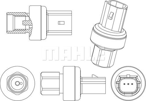 MAHLE ASE 12 000P - Пневматичний вимикач, кондиціонер autozip.com.ua