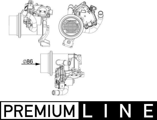 MAHLE CE 18 000P - Радіатор, рециркуляція ОГ autozip.com.ua