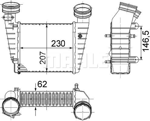 MAHLE CI 346 000S - Інтеркулер autozip.com.ua