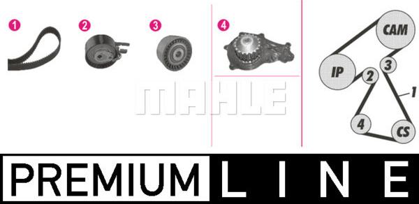 MAHLE CPK 95 000P - Водяний насос + комплект зубчатого ременя autozip.com.ua