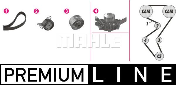 MAHLE CPK 46 000P - Водяний насос + комплект зубчатого ременя autozip.com.ua