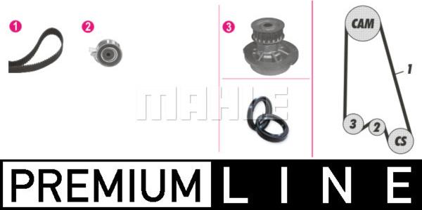 MAHLE CPK 64 000P - Водяний насос + комплект зубчатого ременя autozip.com.ua