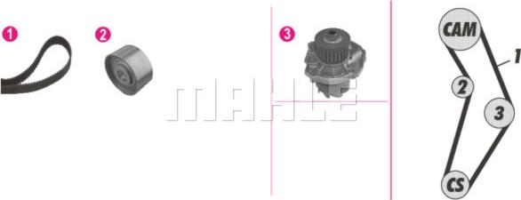 MAHLE CPK 114 000P - Водяний насос + комплект зубчатого ременя autozip.com.ua