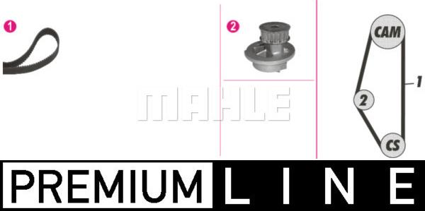 MAHLE CPK 124 000P - Водяний насос + комплект зубчатого ременя autozip.com.ua