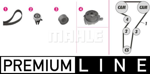 MAHLE CPK 35 000P - Водяний насос + комплект зубчатого ременя autozip.com.ua