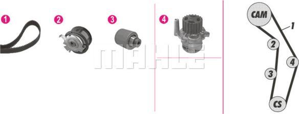 MAHLE CPK 25 000P - Водяний насос + комплект зубчатого ременя autozip.com.ua
