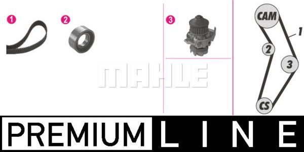MAHLE CPK 7 000P - Водяний насос + комплект зубчатого ременя autozip.com.ua