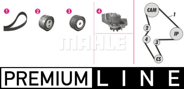 MAHLE CPK 78 000P - Водяний насос + комплект зубчатого ременя autozip.com.ua