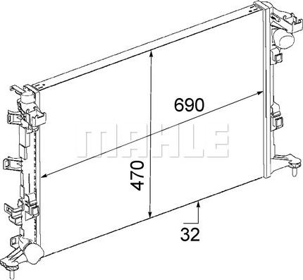 MAHLE CR 914 000P - Радіатор, охолодження двигуна autozip.com.ua