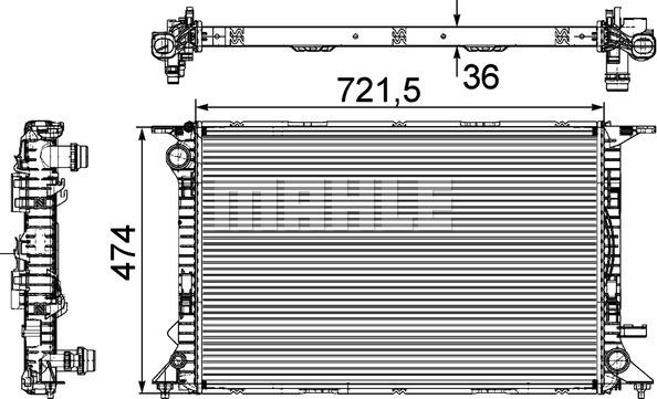 MAHLE CR 911 000P - Радіатор, охолодження двигуна autozip.com.ua