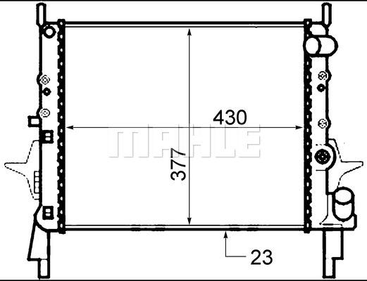 MAHLE CR 490 000S - Радіатор, охолодження двигуна autozip.com.ua