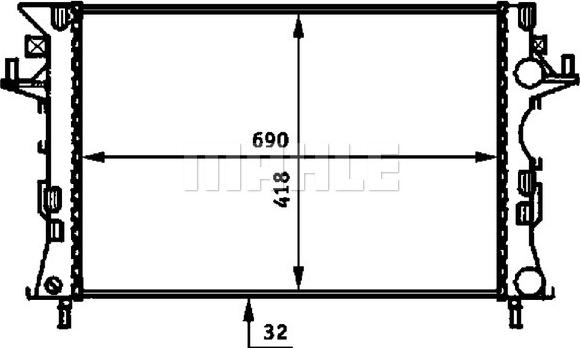 MAHLE CR 461 000P - Радіатор, охолодження двигуна autozip.com.ua