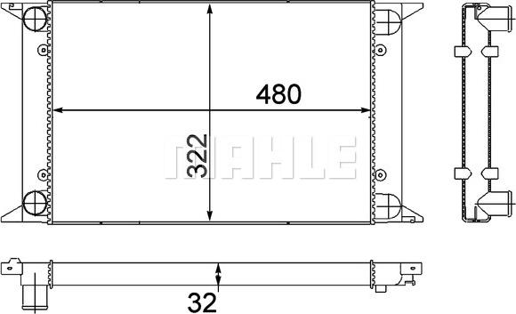 MAHLE CR 415 000P - Радіатор, охолодження двигуна autozip.com.ua